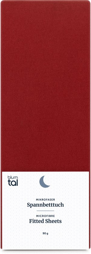 Drap Housse Draps housses - Hoeslaken Housse Microfibre - 160 x 200 x 30cm - Katoen - Rouge Aurora - Rouge