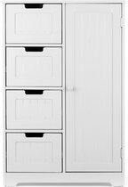 Knipsta Lade Kast - Slaapkamer Kast - Woonkamer - Badkamer - 4 Lades - 1 Deur - Wit