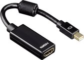 Hama 54560 DisplayPort / HDMI Adapter [1x Mini-DisplayPort stekker - 1x HDMI-bus] Zwart 10.00 cm