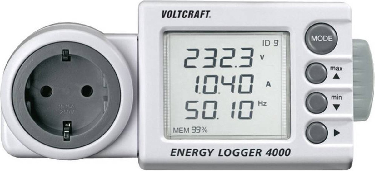 VOLTCRAFT ENERGY-LOGGER 4000 Energiekostenmeter Instelbaar stroomtarief,  Kostenprognose | bol.com