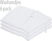 Today washandjes 6-pack - 16x21 cm - Hotelkwaliteit - Craie/krijtwit - 100% katoen
