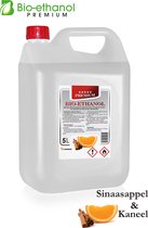 Ladanas® - Bio-Ethanol 5 L - Sinaasappel- en Kaneelgeur - Bioethanol 96,6% - Biobrandstof