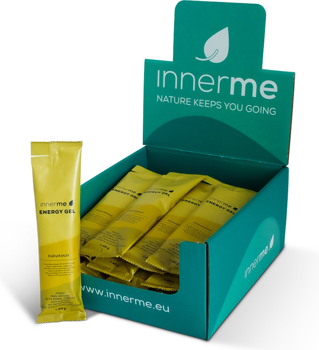 Goedkoopste Innerme Energy gel 'Endurance' - 100 natuurlijk - 20 Energy gels 40g