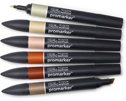 Winsor & Newton Promarker - Stiften set - Earth Tones - 6 stuks