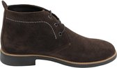 Schoenen- Veterschoenen hoog- Heren laarzen desert boots 1025- Suède leer- Bruin 40