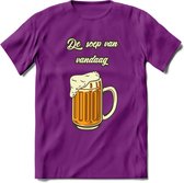 De Soep Van Vandaag T-Shirt | Bier Kleding | Feest | Drank | Grappig Verjaardag Cadeau | - Paars - M