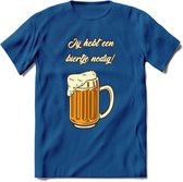 Ik Heb Een Biertje Nodig T-Shirt | Bier Kleding | Feest | Drank | Grappig Verjaardag Cadeau | - Donker Blauw - XL