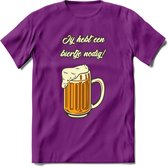 Ik Heb Een Biertje Nodig T-Shirt | Bier Kleding | Feest | Drank | Grappig Verjaardag Cadeau | - Paars - XXL