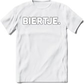 Biertje. T-Shirt | Bier Kleding | Feest | Drank | Grappig Verjaardag Cadeau | - Wit - S