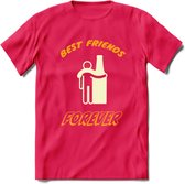 Best Friends Forever T-Shirt | Bier Kleding | Feest | Drank | Grappig Verjaardag Cadeau | - Roze - XL