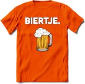 Biertje T-Shirt | Bier Kleding | Feest | Drank | Grappig Verjaardag Cadeau | - Oranje - M