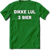 Dikke Lul 3 Bier T-Shirt | Bier Kleding | Feest | Drank | Grappig Verjaardag Cadeau | - Donker Groen - S