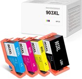 G&G 903XL inktcartridges compatibel met HP 903 XL Hoge Capaciteit /  4-pack Zwart en Kleur