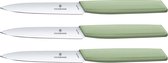 Victorinox Swiss Modern Schilmessen - 3-delig - RVS/PP - Groen - Recht