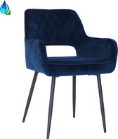 Eetkamer - Vergaderstoel Tornio Velvet, Blauw