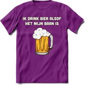 Ik Drink Bier Alsof Het Mijn Baan Is T-Shirt | Bier Kleding | Feest | Drank | Grappig Verjaardag Cadeau | - Paars - M