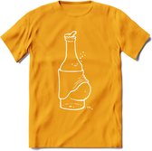 Bierbuik T-Shirt | Bier Kleding | Feest | Drank | Grappig Verjaardag Cadeau | - Geel - S