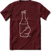 Bierbuik T-Shirt | Bier Kleding | Feest | Drank | Grappig Verjaardag Cadeau | - Burgundy - M