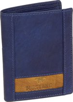 Mustang Bozen Leather Wallet Side Opening blauw