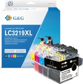 G&G 3219XL Cartouches d'encre Compatible avec Brother 3219 XL Haute Capacité / Lot de 4 Zwart et Couleur