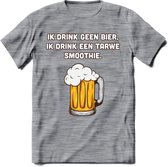 Tarwe Smoothie T-Shirt | Bier Kleding | Feest | Drank | Grappig Verjaardag Cadeau | - Donker Grijs - Gemaleerd - XXL