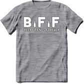 Beer Friends Forever T-Shirt | Bier Kleding | Feest | Drank | Grappig Verjaardag Cadeau | - Donker Grijs - Gemaleerd - 3XL