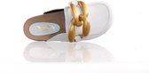 MAURY fashionable Damesslipper met ketting - wit - maat 39