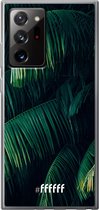 6F hoesje - geschikt voor Samsung Galaxy Note 20 Ultra -  Transparant TPU Case - Palm Leaves Dark #ffffff