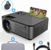 Jexplore Beamer - Inclusief Google Chromecast - Input tot Full HD - 6500 Lumen - Streamen Vanaf Je Telefoon Met WiFi - Mini Projector - Incl. 100" Projectiescherm + Tas