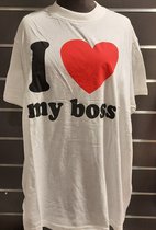 T-shirt - I "love" my boss - funartikel