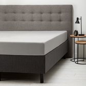 2 halen, 1 Betalen - Luxe Hoeslaken Velvet - Zilver / Licht Grijs – 140x200 cm – Velours / Velvet - Saphira - 2de gratis