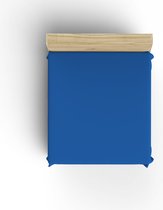 Jersey hoeslaken - blauw - 90x200 en 100x200 cm - stretch - 100% katoen