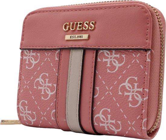Portefeuille Femme Guess Noelle Slg Small Zip Around - Pink | bol.com