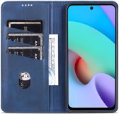 AZNS Xiaomi Redmi 10 Hoesje Portemonnee Book Case Kunstleer Blauw