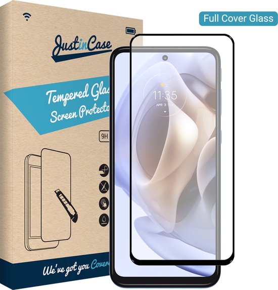 Motorola Moto G31/G41 screenprotector - Full Cover - Gehard glas - Transparant - Just in Case