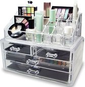 Organisateur de Maquillage UNIQ avec 4 tiroirs SF-1155 (U330) - Boîte de rangement pour cosmétiques - Transparent