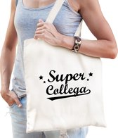 Super Collega cadeau tas naturel katoen - kadotasje / shopper voor collega dames en heren