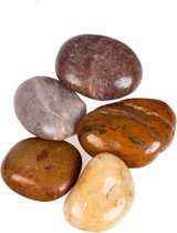 Decoratie/hobby stenen/kiezelstenen Kleurmix 700 gram - 3 a 5 cm kleurmix