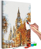 Doe-het-zelf op canvas schilderen - Autumn in London.