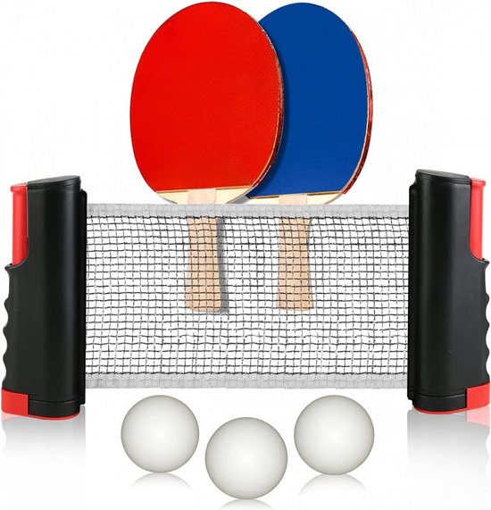 Raquettes Et Balles De Ping-pong Sur Table De Jeu Avec Filet