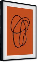 Akoestische panelen - Geluidsisolatie - Akoestische wandpanelen - Akoestisch schilderij AcousticPro® - paneel met abstracte esthetiek - Design 47 - Premium - 100x70 - zwart- Wandde