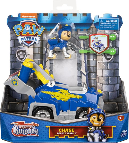 PAW Patrol PAT' PATROUILLE RESCUE KNIGHTS - VÉHICULE + FIGURINE