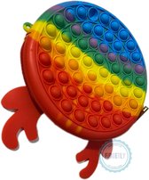 FIDGETLY | Pop it Bag | POPIT handtas | Rainbow Deer |  Regenboog 20cm