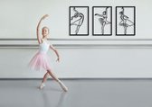 Ballerina Line Art - Abstract Metal Wall Art, Minimalistische interieur decoratie / 3D metalen wand decor; Geometrische wandkleden, Valentijnscadeau, Valentijnskunst metaal, 75x38in/191x96cm