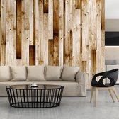 Fotobehangkoning - Behang - Vliesbehang - Fotobehang Houten Muur - Wooden boards - 400 x 280 cm