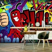 Fotobehangkoning - Behang - Vliesbehang - Fotobehang XXL - Chili Out II - Graffiti - Muurschildering - 500 x 280 cm