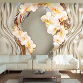 Fotobehang - Wreath of orchids.