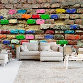 Zelfklevend fotobehang - Colourful Bricks.