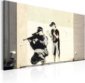 Schilderij - Sniper and Child by Banksy.
