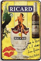 Ricard wandbord - Mancave- Cafe- Bar- Restaurant - Kroeg- Woondecoratie- Vintage - 20cmx30cm